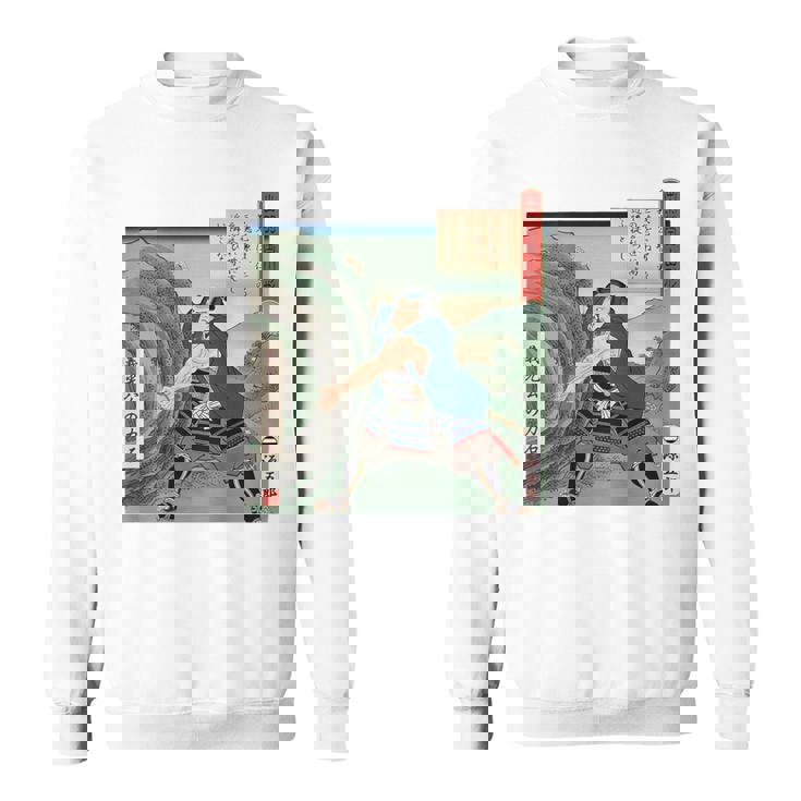 日本 浮世絵 出羽国 山形 山形城 ５７万石 最上義光 源氏 蔵王 力石 バックプリント スウェットシャツ