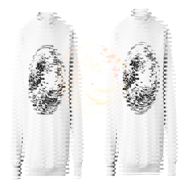 日本 神奈川 波 津波 浮世絵 日本美術 スウェットシャツ