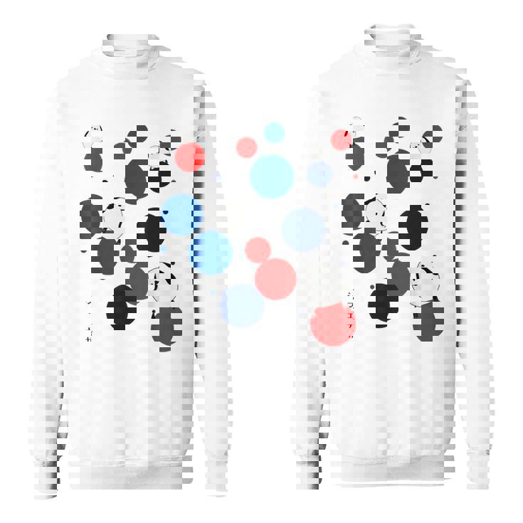 日本の野鳥 シマエナガ 赤 青 ドット 丸 水玉 関西 イベント 家族 お揃い スウェットシャツ