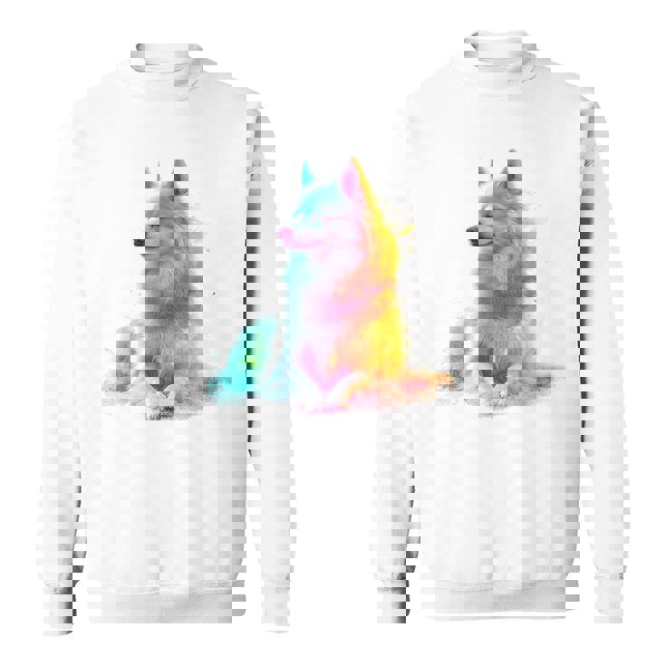 日本スピッツ 犬 モチーフ ペットアート 日本スピッツ スウェットシャツ