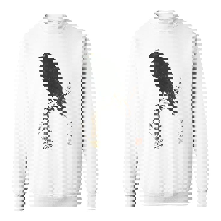 日本美術、浮世絵、河鍋暁斎、カラス 、レトロ、日本文化 スウェットシャツ