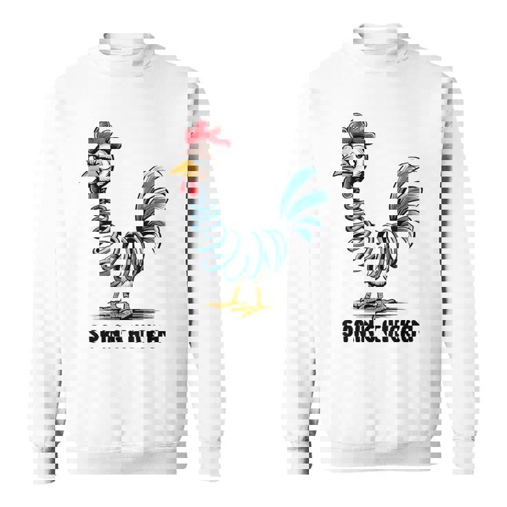 春のチキンチキンポゴスティックファニーチキン スウェットシャツ