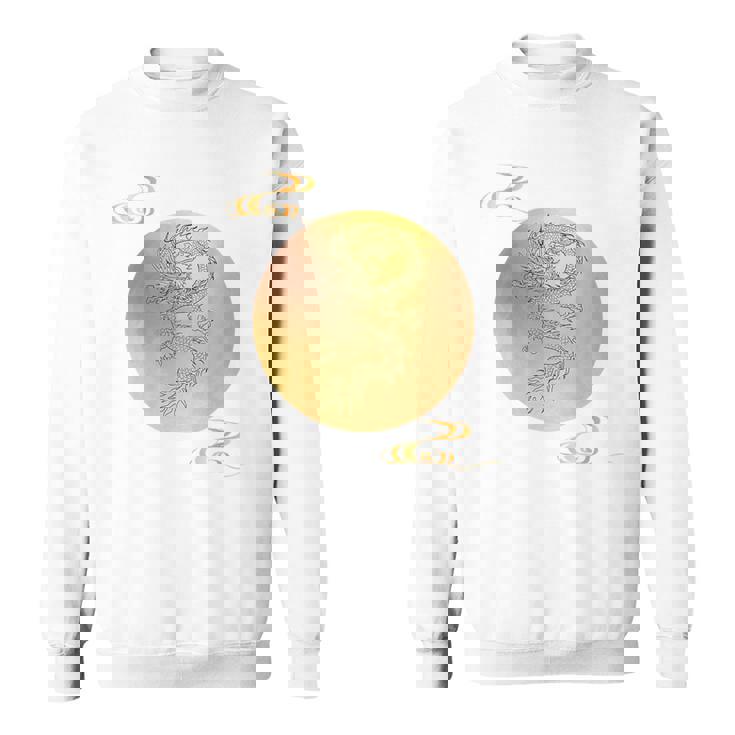 月と龍 満月 龍 スウェットシャツ