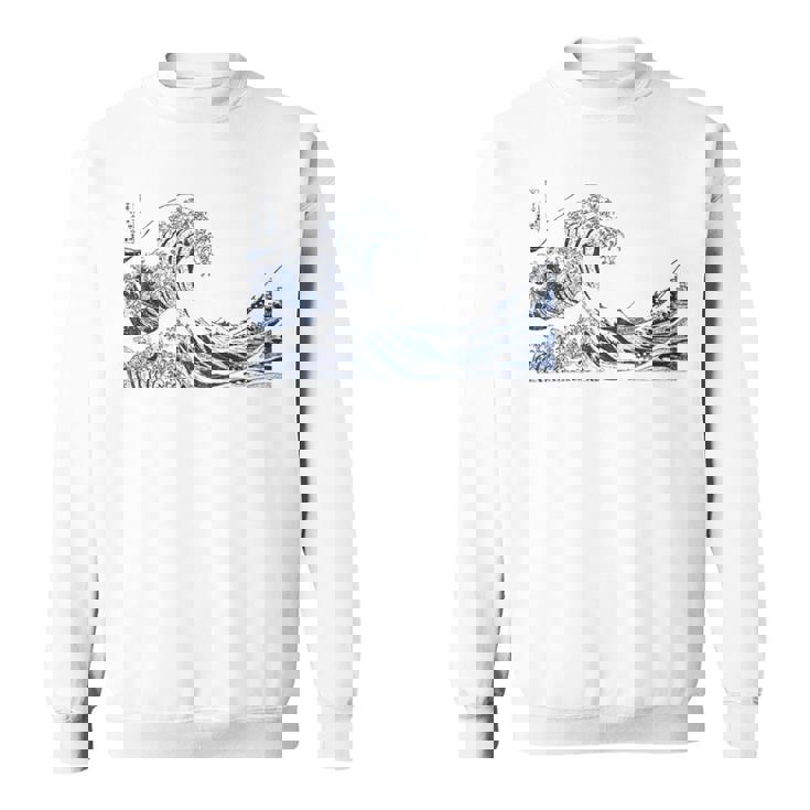 有名ヴィンテージアート グレートウェーブ 葛飾北斎 おしゃれ スウェットシャツ