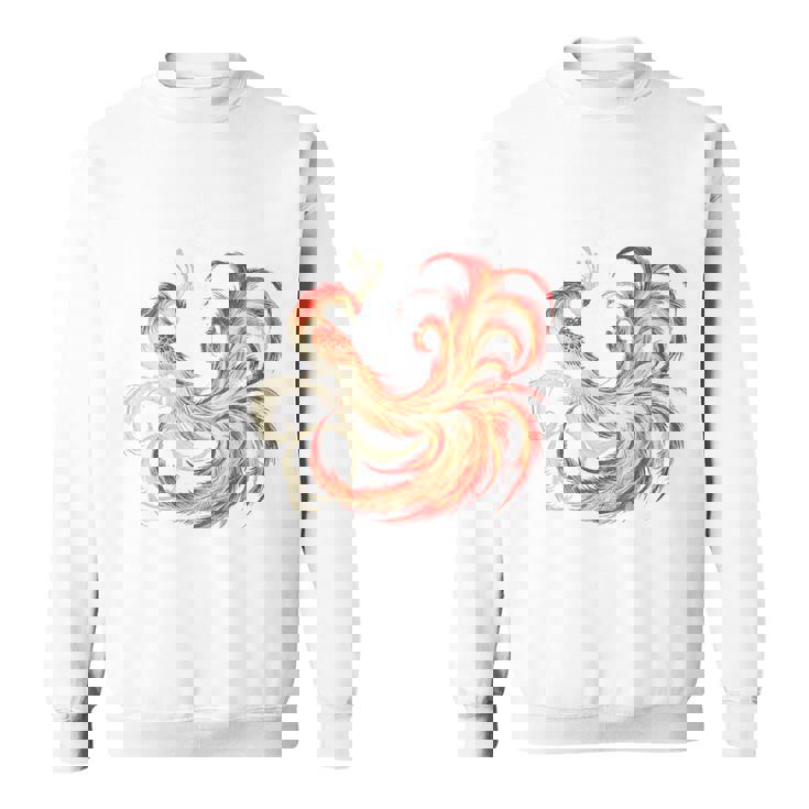 朱雀 不死鳥 火の鳥 フェニックス 漢字 イラスト バックプリント スウェットシャツ