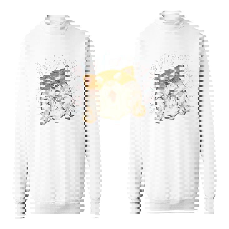 柴犬 かわいい いぬ 子犬 ペット おもしろ 動物 アート イラスト 長袖tシャツ スウェットシャツ