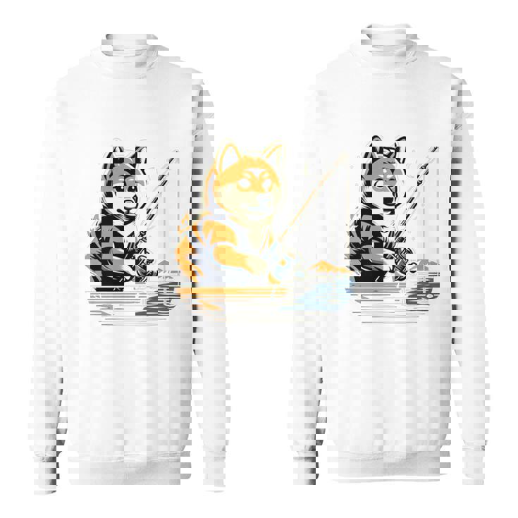 柴犬 犬 イヌ 面白いtシャツ 釣り 釣りバカ 釣り人 メンズ おもしろ 面白い 服 海釣り 川釣り 文字tシャツ 長袖tシャツ スウェットシャツ