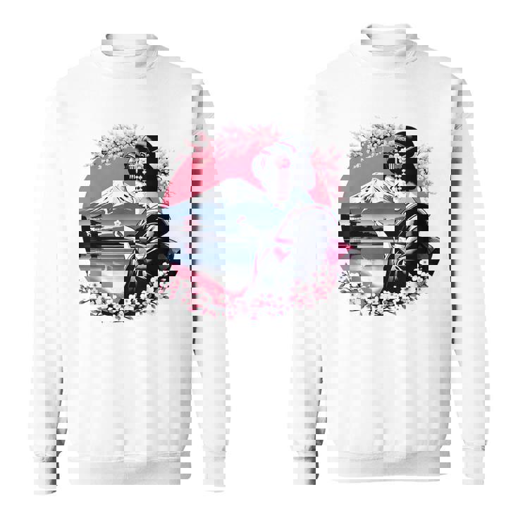 桜 さくら 芸者 富士山 日本のグラフィック スウェットシャツ