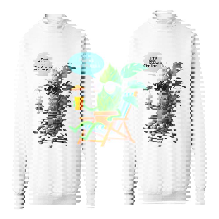 植物より人間 長袖tシャツ スウェットシャツ