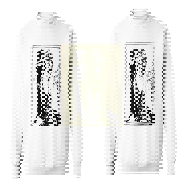 母とサロメ、オーブリー・ビアズリーによるヘロディアス1894 長袖tシャツ スウェットシャツ