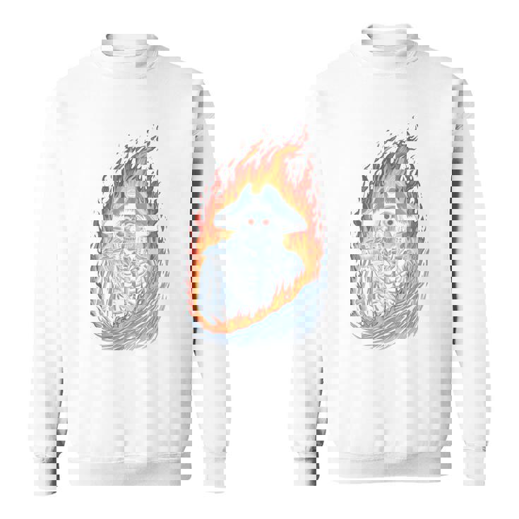 海賊スケルトン スカルとクロスボーン ジョリーロジャー グラフィック 長袖tシャツ スウェットシャツ