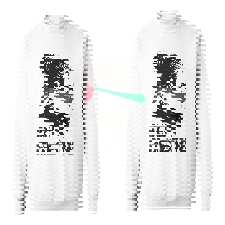 無料パレスチナ国旗 ガザの終わり占領 パレスチナ語 スウェットシャツ