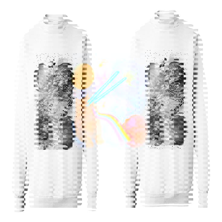 猫 ねこ 宇宙 惑星 スウェットシャツ