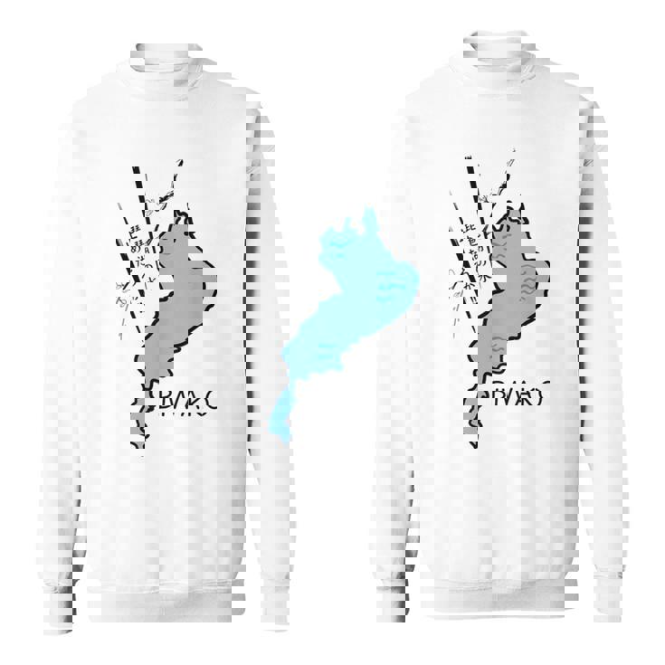 琵琶湖を止めようか大胆な日本のユーモア スウェットシャツ