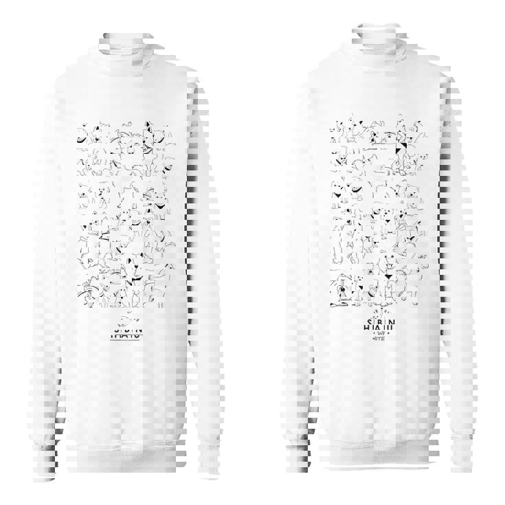 白柴たくさん かわいい柴犬 スウェットシャツ