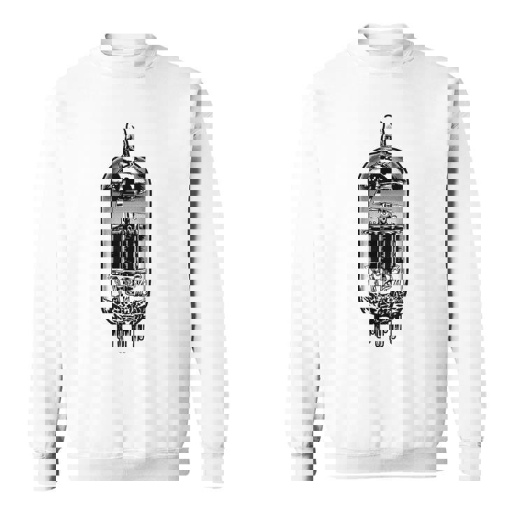 真空管デザイン・ヴィンテージ・アナログ・バルブ・アンプ、ギター スウェットシャツ