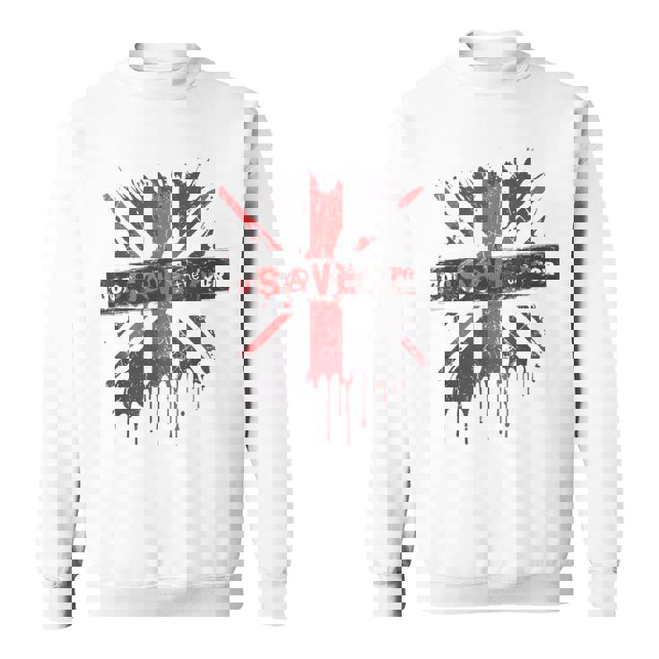 神は貧しい王のcor冠式パンクグラフィティユニオンジャックを救う スウェットシャツ