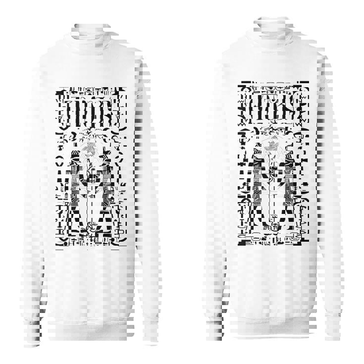 神聖幾何学科学 エジプト神アヌビス ホルスの目 スウェットシャツ