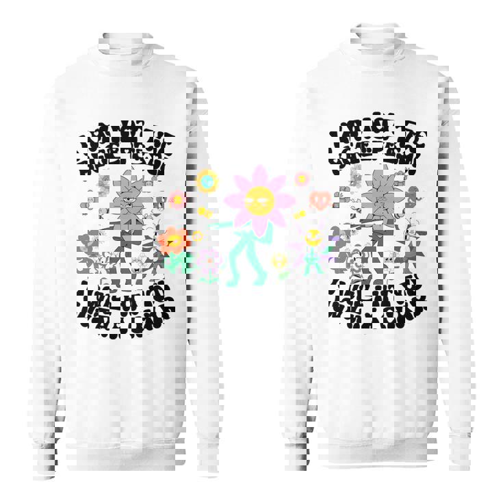 私は大柄な人間じゃないよ椅子で殴るぞおかしい 長袖tシャツ スウェットシャツ