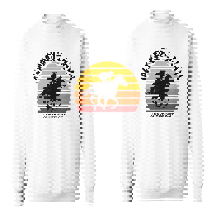 競馬ファンや馬好きの方にお勧め 勝者の走り オシャレな競馬イラスト スウェットシャツ