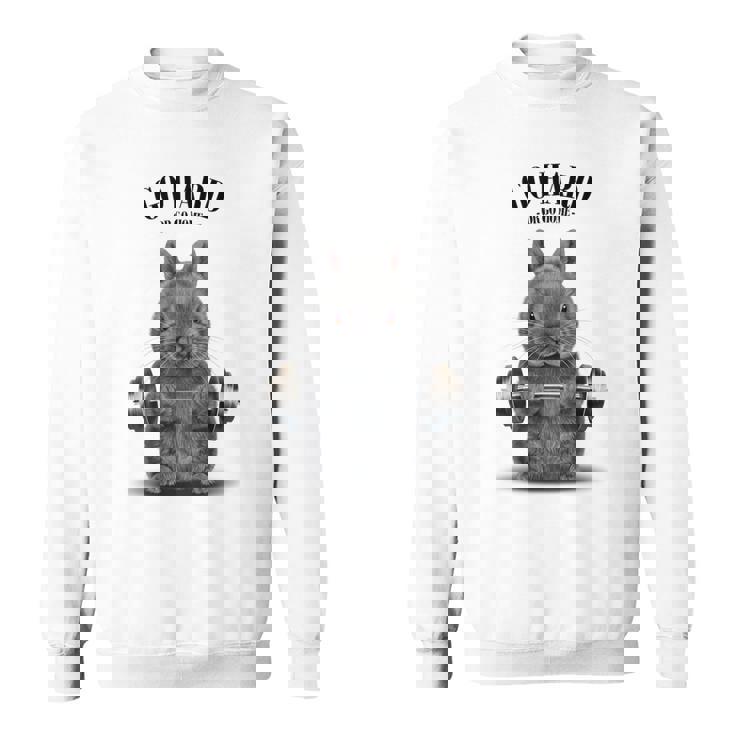 筋トレ ネザーランドドワーフ ウサギ ブルー スウェットシャツ