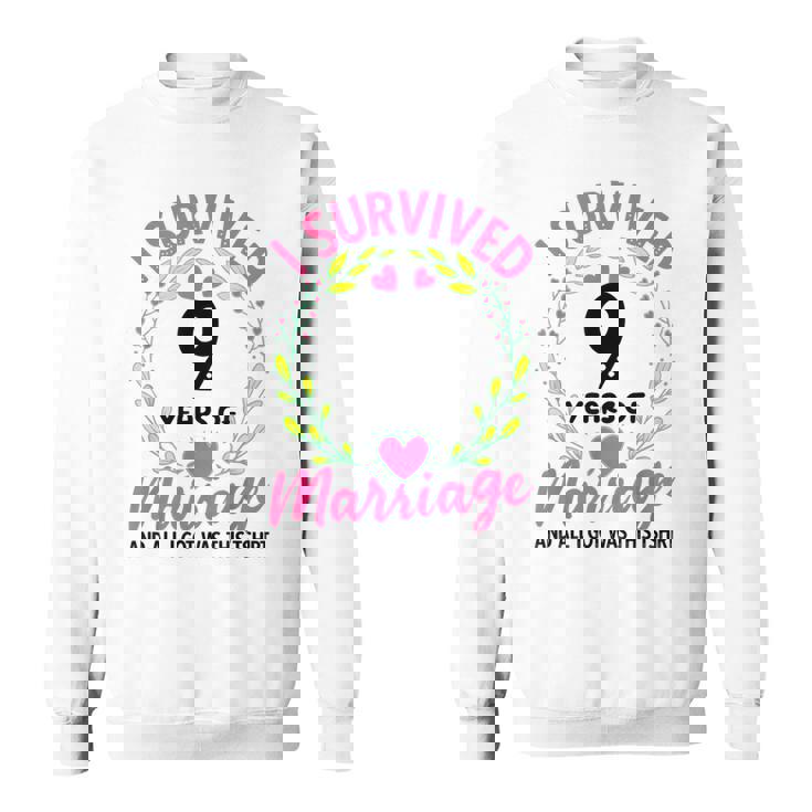 結婚9年 結婚9周年 スウェットシャツ