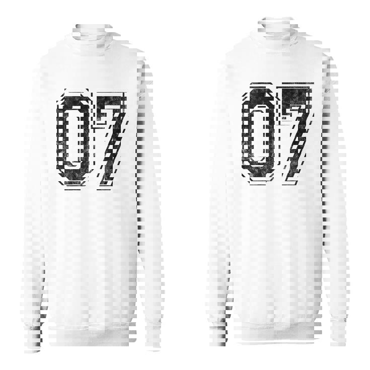 背中に07番 スウェットシャツ