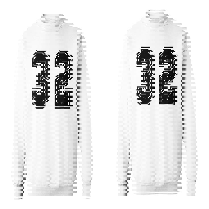 背番号 32 チーム短大スポーツ背番号付きユニフォーム スウェットシャツ