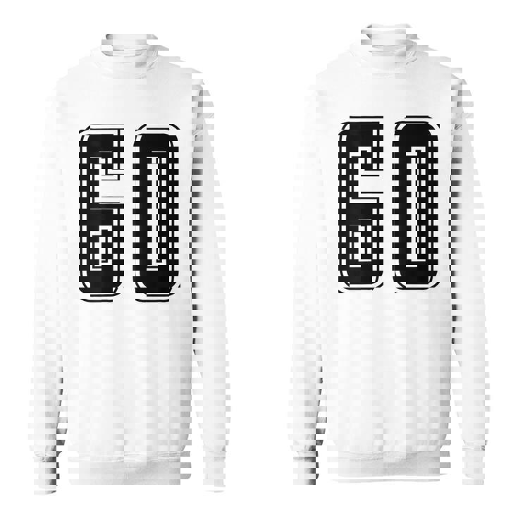 背番号 60 チーム短大スポーツ背番号付きユニフォーム スウェットシャツ