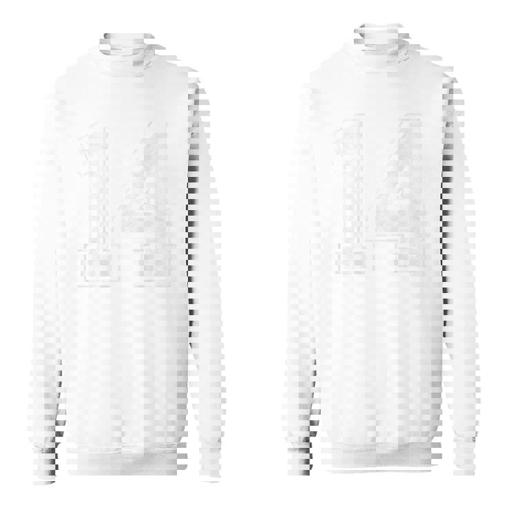 背面に14番。 スウェットシャツ