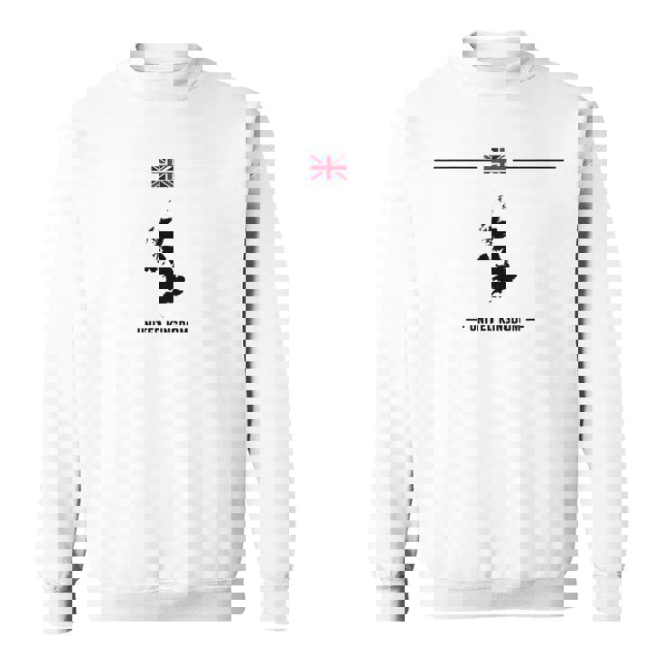 英国の国旗と地図と国の名前 イギリス スウェットシャツ