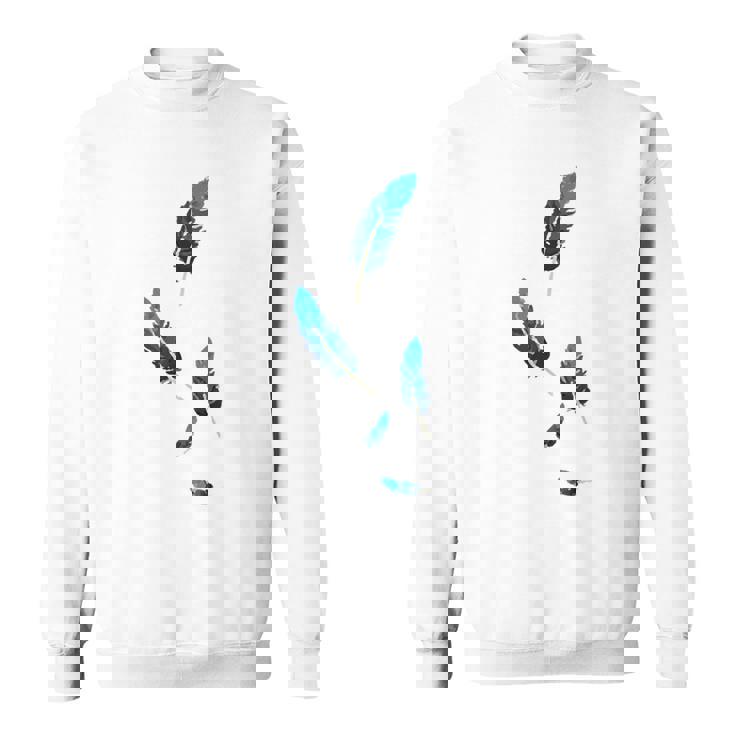 落ちる青い鳥の羽 スウェットシャツ