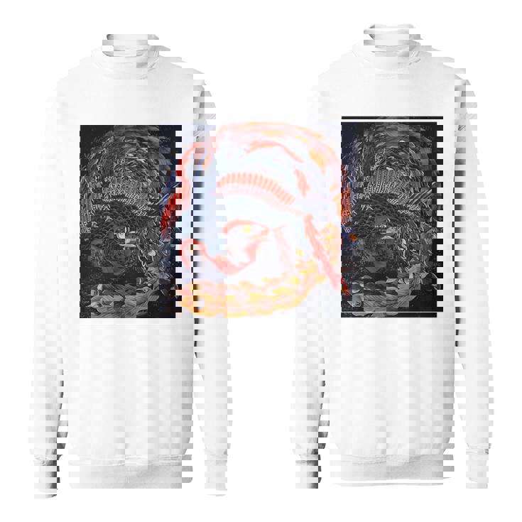 葛飾北斎作 鳳凰 長袖tシャツ スウェットシャツ