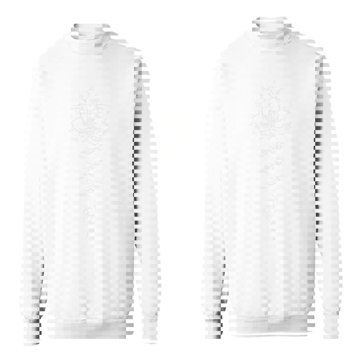 蓮の花、ヨガ、シンボル、仏教、瞑想 スウェットシャツ