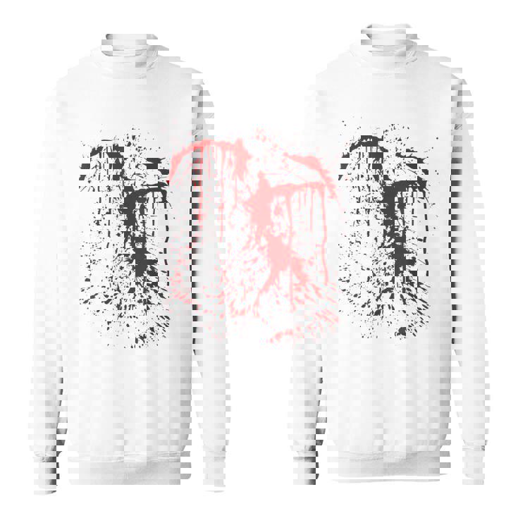 血まみれの傷 ハロウィンコスチューム 血はね けが ゾンビ スウェットシャツ