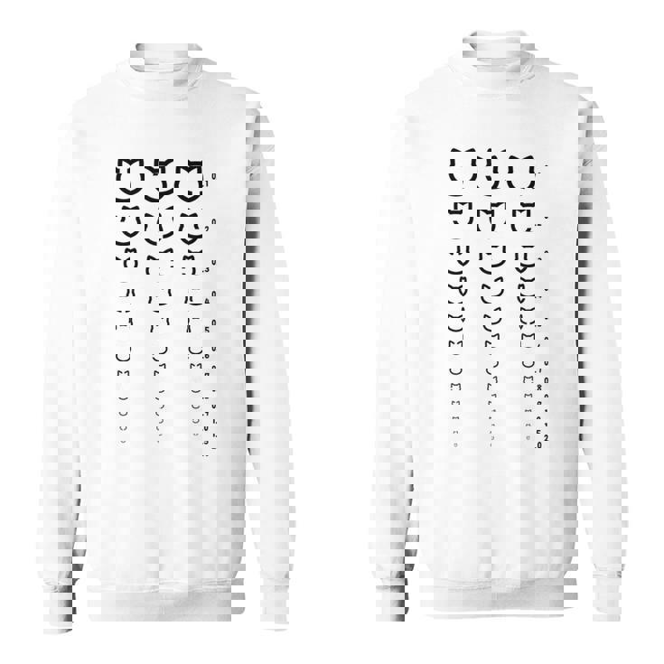 視力検査 猫 ネコの飼い主 ねこの飼い主 おもしろ 愛猫家 猫の飼い主 ネコ好き ネコ 猫好き ネコ好き スウェットシャツ