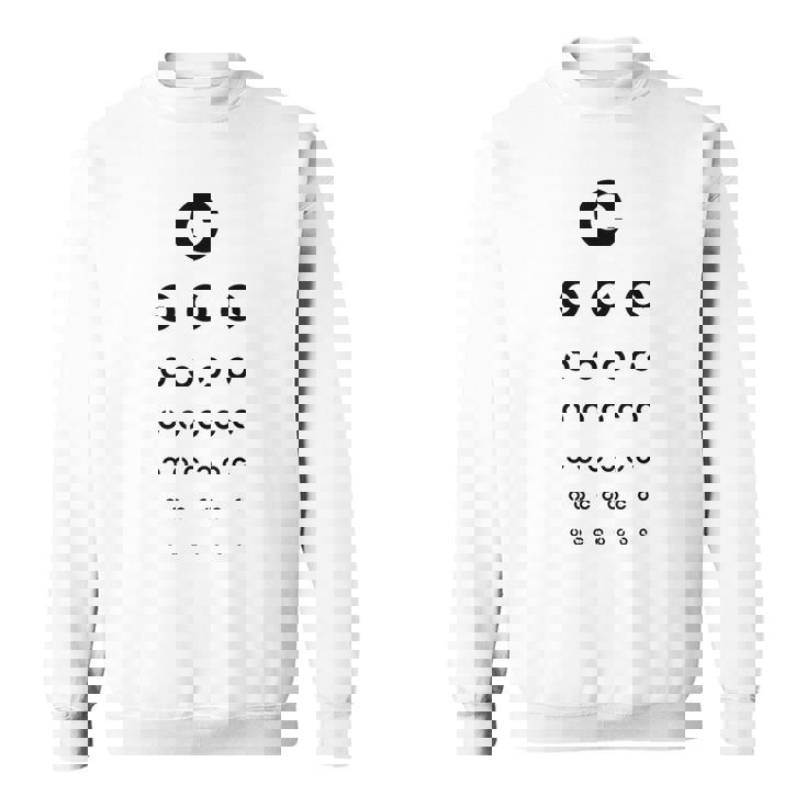 視力検査眼鏡屋面白い スウェットシャツ