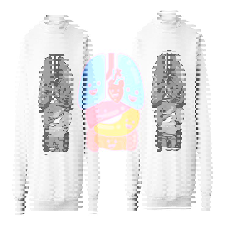 解剖学 生理学 心臓 肺 生命 器官 イラスト スウェットシャツ