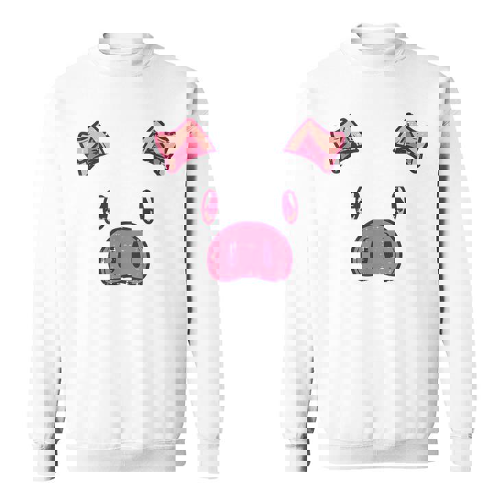 豚の顔 かわいいハロウィン 豚 動物 コスチューム メンズ レディース キッズ スウェットシャツ