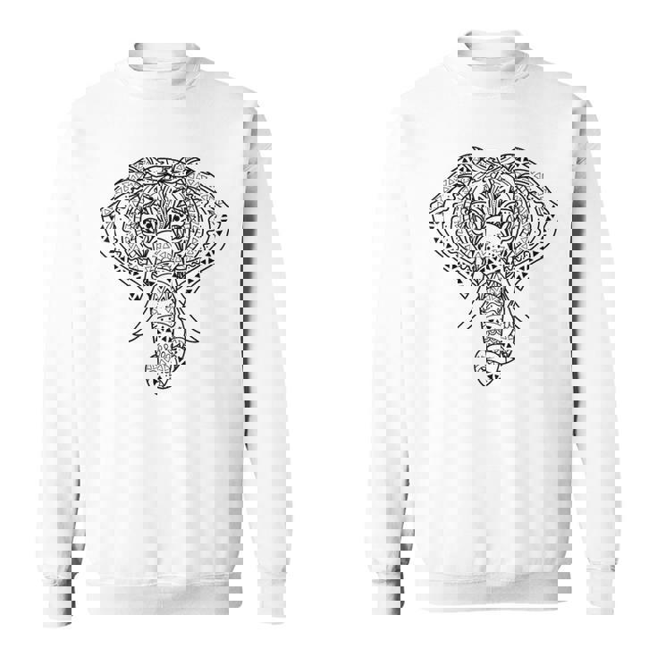 象のマンダラ、ヨガナマステエスニックシャーマン。 スウェットシャツ