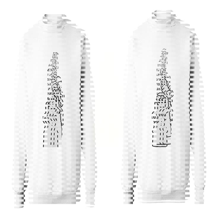 踊るはにわ大行列 はにわ ハニワ 埴輪 土偶 古墳 阿波踊り 宇宙人 かわいい シュール ワンポイント スウェットシャツ