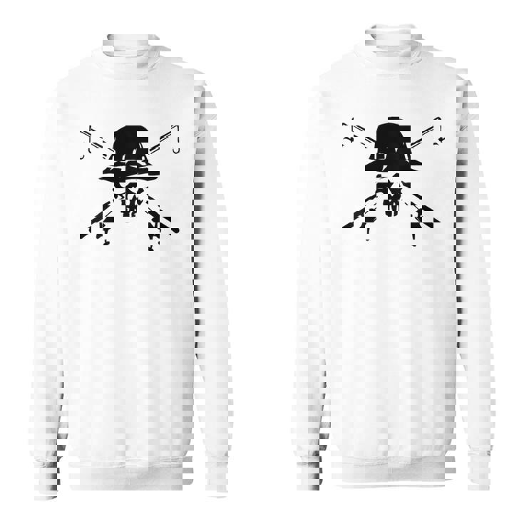 釣り帽子 釣り竿 スカル フィッシング バックプリント スウェットシャツ