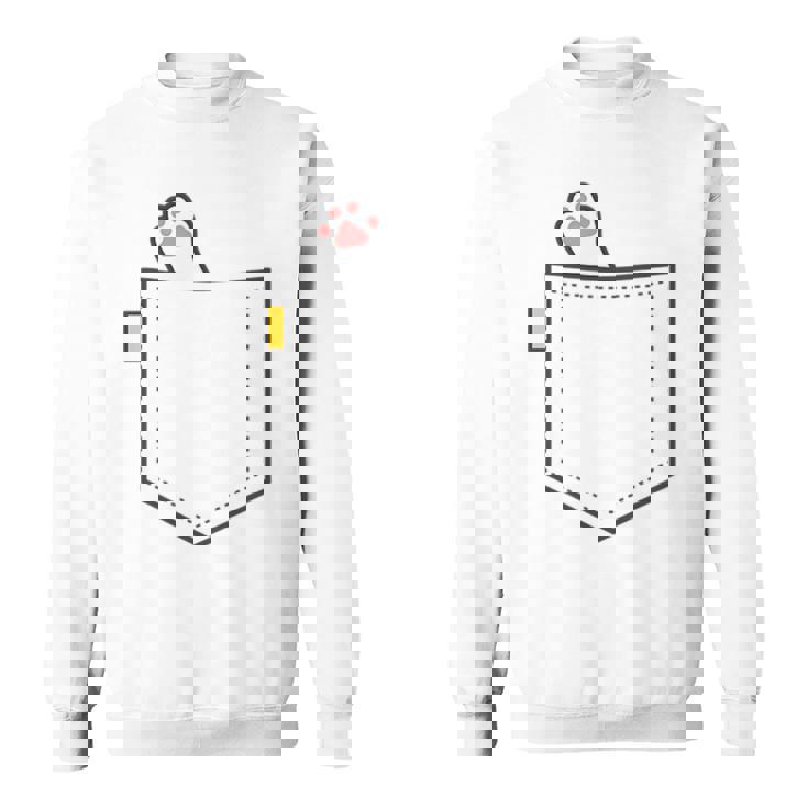 隠れネコ ねこ 猫 隠す 猫好き 猫の足 猫足 肉球 白猫 ワンポイント ポケット デザイン かわいい おもしろ スウェットシャツ