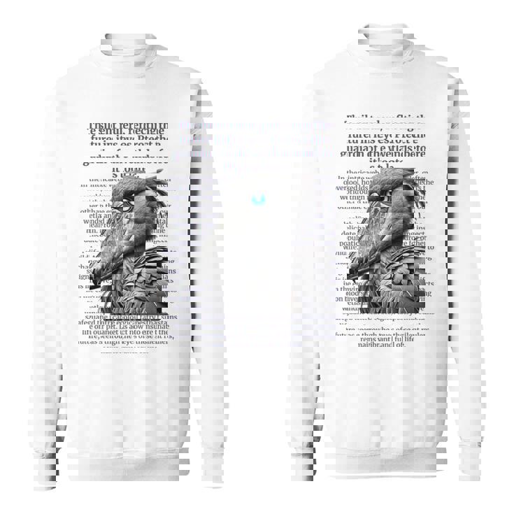 静かなる統治者 – ハシビロコウと湿地の守護 長袖tシャツ スウェットシャツ