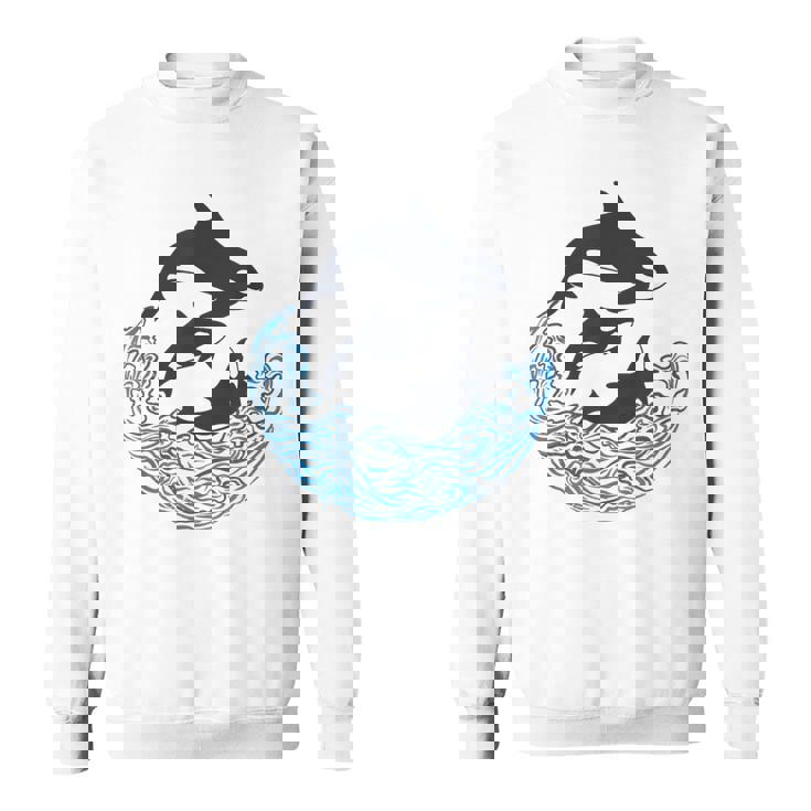 面白tシャツ シャチ 海 クジラ サメ おもしろ かわいい グッズ 服 ネタ メンズ オリジナル 夏 スウェットシャツ