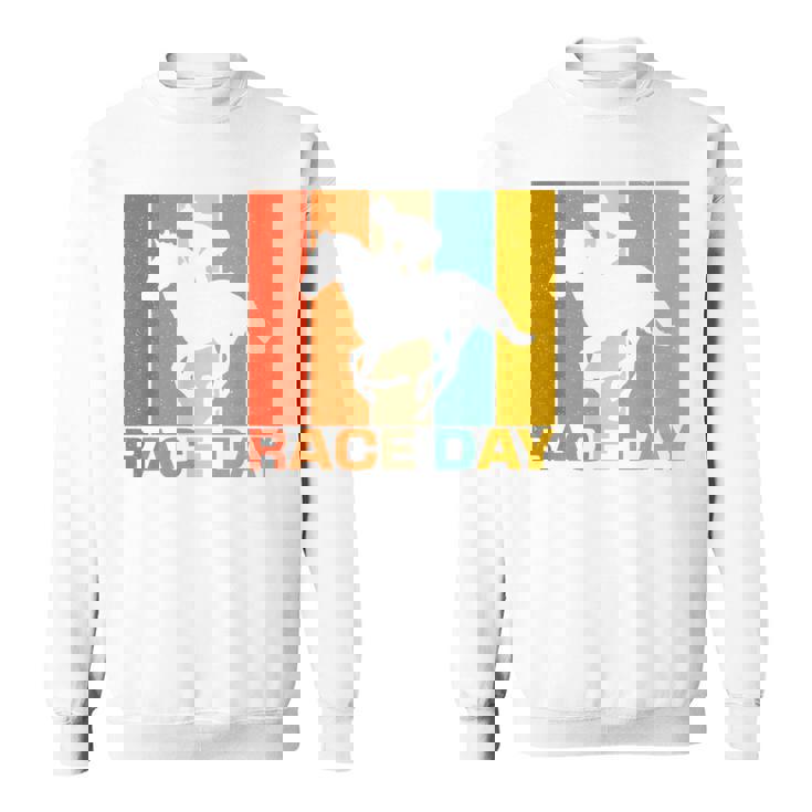 面白い 競馬 ビンテージ レースデー Ky ダービー 馬 ジョッキー スウェットシャツ