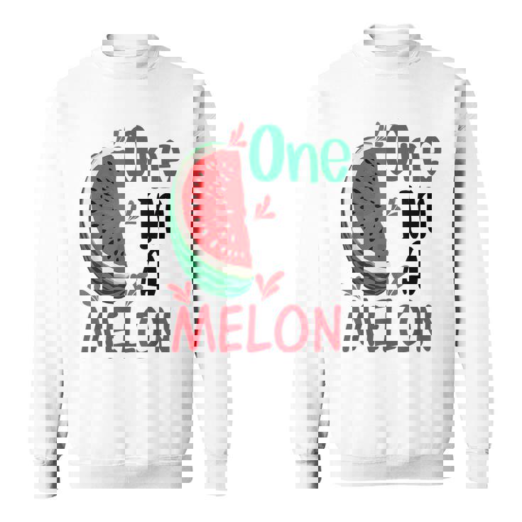 面白いスイカ ハワイのビーチでの休暇 メロンの中のかわいいもの スウェットシャツ