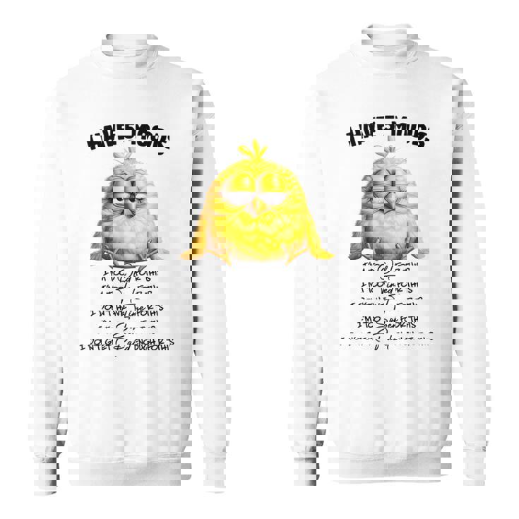 面白いチキンムード、I'm Too Old For This 鳥好きのデザイン。 スウェットシャツ