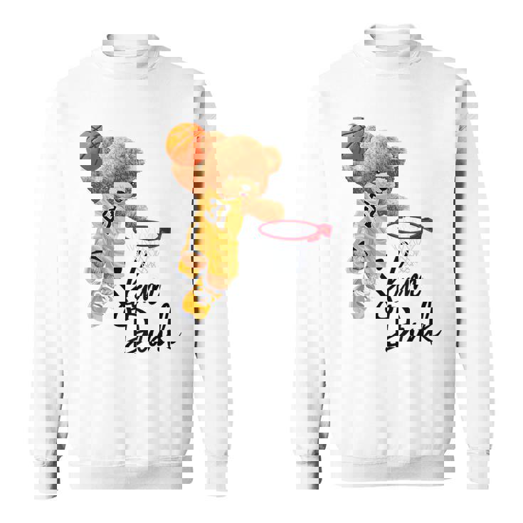 面白いテディベア スラムダンク テディベア バスケットボール スウェットシャツ