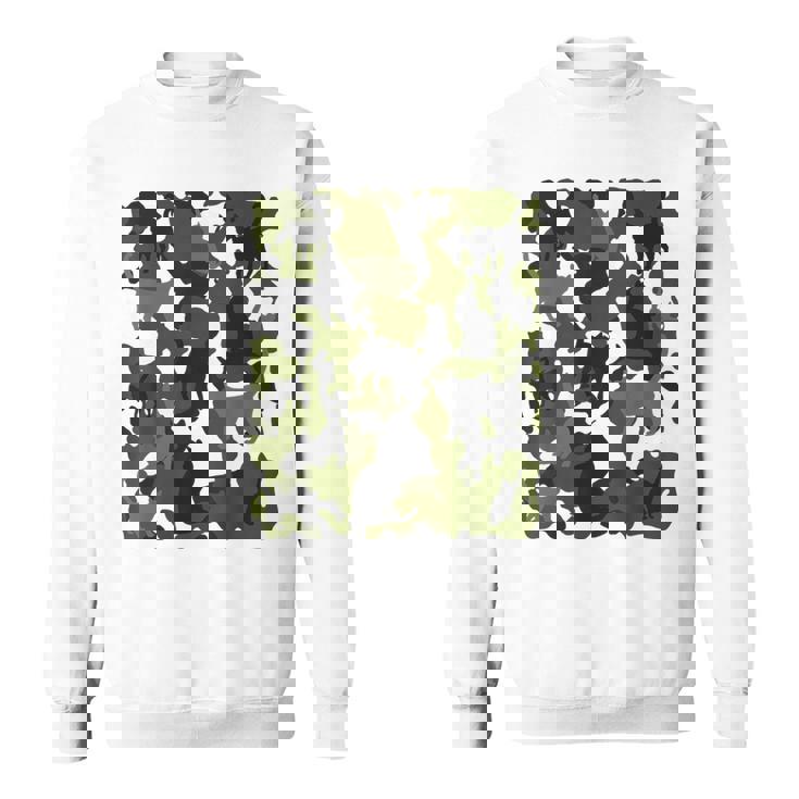 面白い猫のカモフラージュカモフラージュパターンペット猫 スウェットシャツ